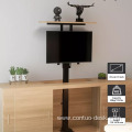 2024 High-End Design Dual Monitor Adjustable Office height drop-down electric tv lift TV stand